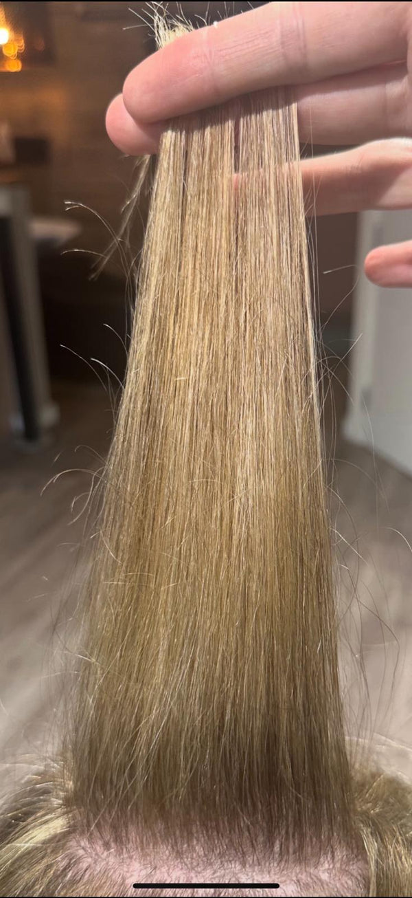 The same salon client hair after continuing the Iluum journey
